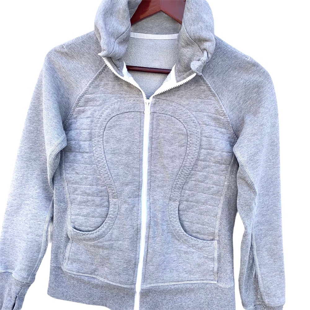 Lululemon Quilted Full Zip Jacket Gray 6